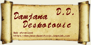 Damjana Despotović vizit kartica